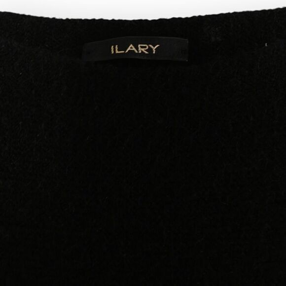 ILARY ITALY black classic viscose blend sweater size M - Picture 5 of 6